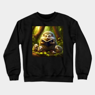 Hedgehog Story Time Crewneck Sweatshirt